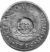 (№1760km4.4) Монета Ямайка 1760 год 1 Shilling (8 пенсов Георг III)